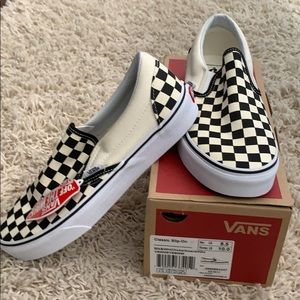 Classic Vans Checkerboard Slip-on Men 8.5/Women 10
